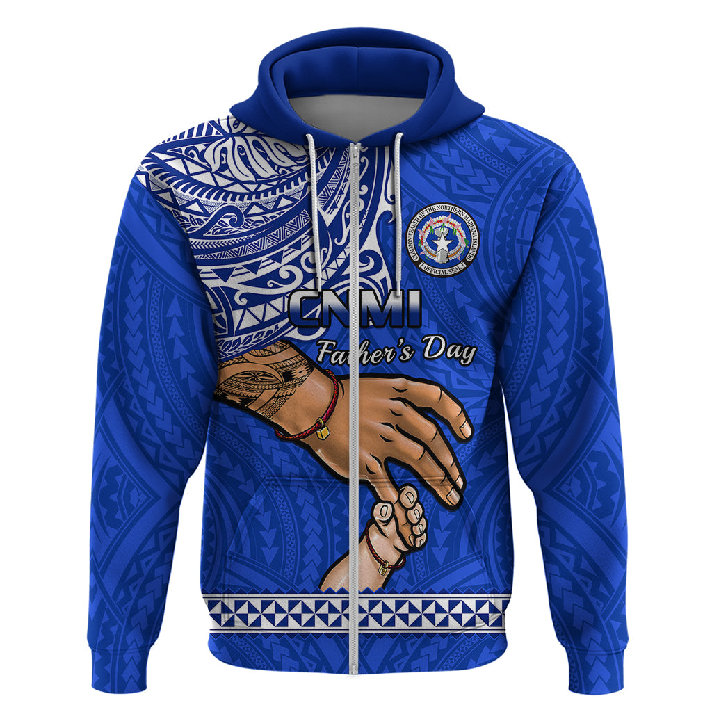 Personalised Father Day Northern Mariana Islands Hoodie CNMI I Love You Dad - Wonder Print Shop