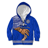 Personalised Father Day Northern Mariana Islands Kid Hoodie CNMI I Love You Dad - Wonder Print Shop