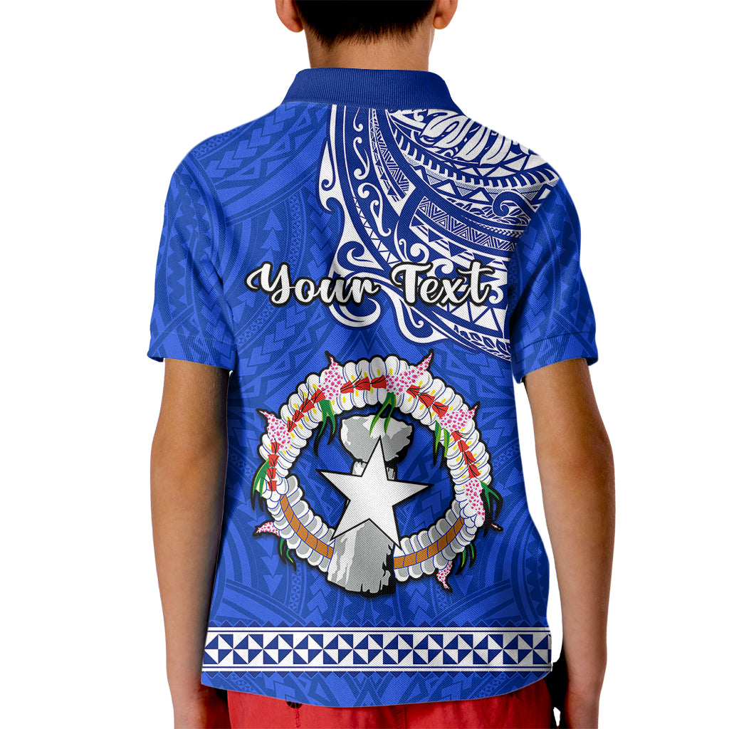 Personalised Father Day Northern Mariana Islands Kid Polo Shirt CNMI I Love You Dad - Wonder Print Shop
