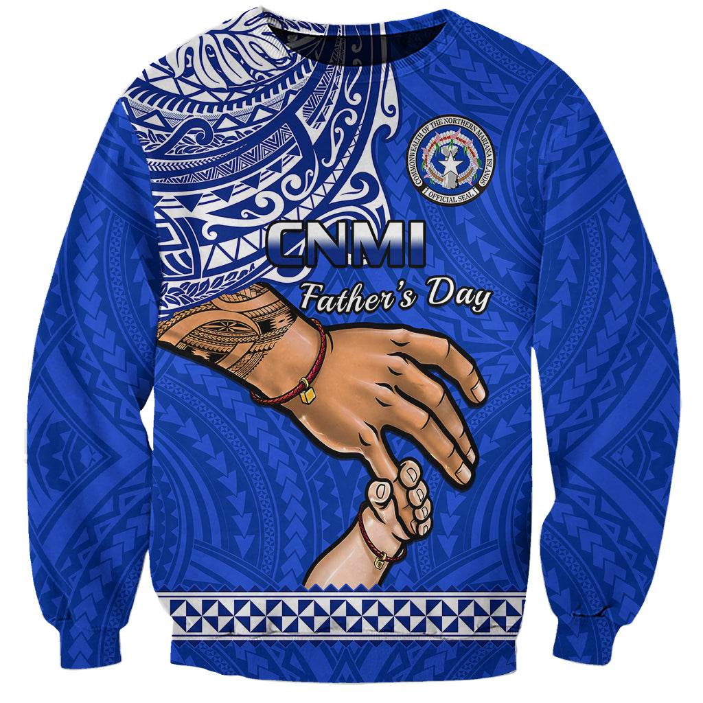 Personalised Father Day Northern Mariana Islands Sweatshirt CNMI I Love You Dad - Wonder Print Shop