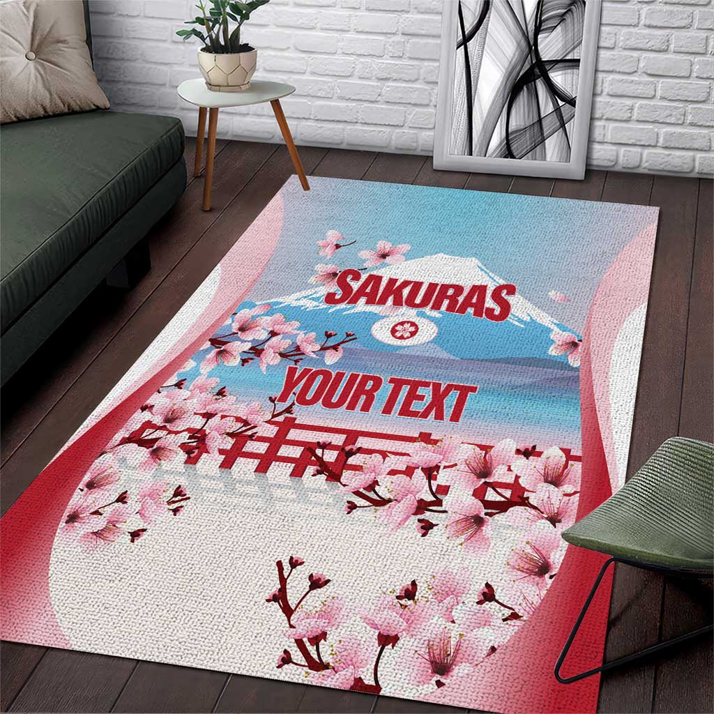 Japan Rugby Custom Area Rug Go Sakuras Japanese Mount Fuji