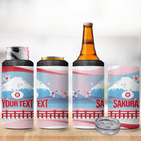 Japan Rugby Custom 4 in 1 Can Cooler Tumbler Go Sakuras Japanese Mount Fuji