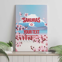 Japan Rugby Custom Canvas Wall Art Go Sakuras Japanese Mount Fuji