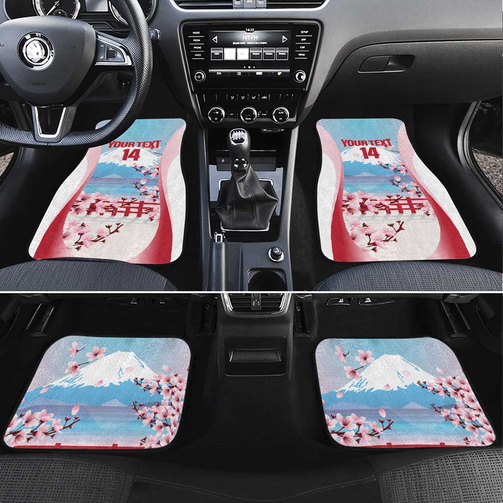 Japan Rugby Custom Car Mats Go Sakuras Japanese Mount Fuji