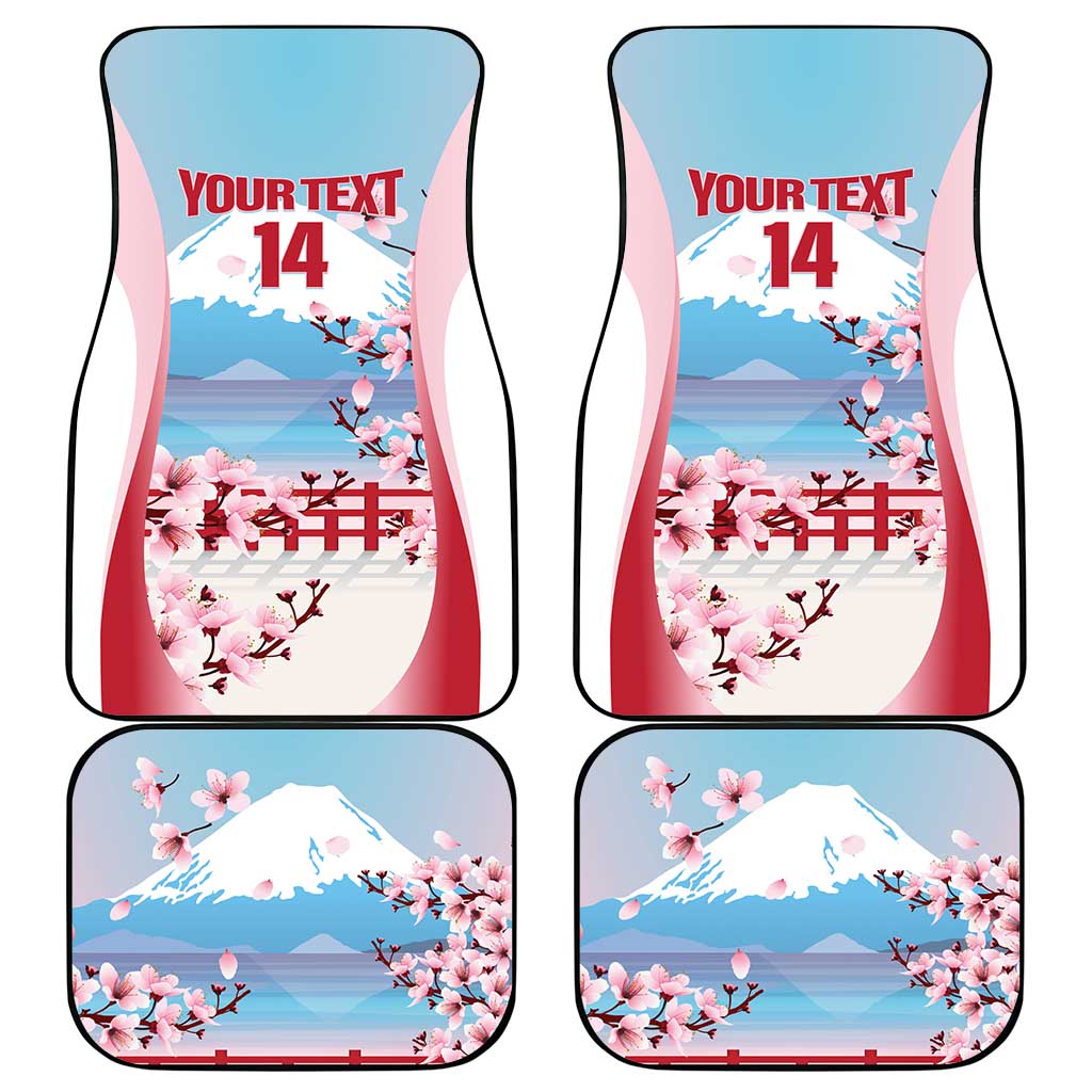 Japan Rugby Custom Car Mats Go Sakuras Japanese Mount Fuji