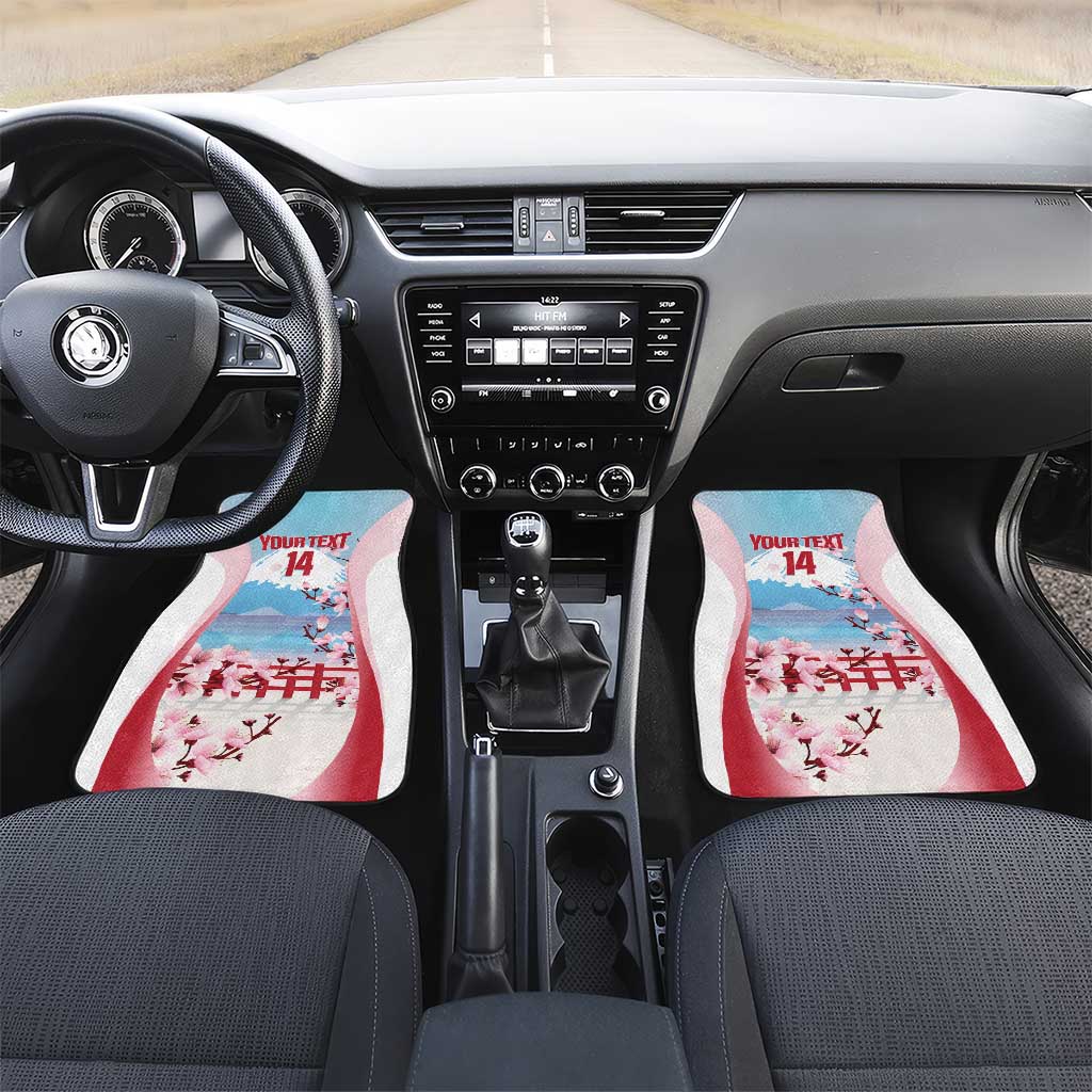Japan Rugby Custom Car Mats Go Sakuras Japanese Mount Fuji