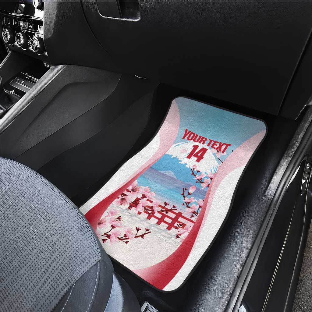 Japan Rugby Custom Car Mats Go Sakuras Japanese Mount Fuji