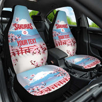 Japan Rugby Custom Car Seat Cover Go Sakuras Japanese Mount Fuji