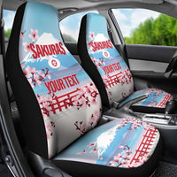 Japan Rugby Custom Car Seat Cover Go Sakuras Japanese Mount Fuji
