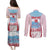 Japan Rugby Custom Couples Matching Puletasi and Long Sleeve Button Shirt Go Sakuras Japanese Mount Fuji