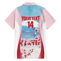 Japan Rugby Custom Family Matching Off Shoulder Maxi Dress and Hawaiian Shirt Go Sakuras Japanese Mount Fuji