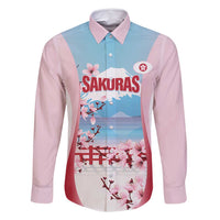 Japan Rugby Custom Family Matching Off Shoulder Maxi Dress and Hawaiian Shirt Go Sakuras Japanese Mount Fuji