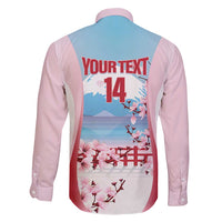 Japan Rugby Custom Family Matching Off Shoulder Maxi Dress and Hawaiian Shirt Go Sakuras Japanese Mount Fuji