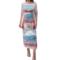 Japan Rugby Custom Family Matching Puletasi and Hawaiian Shirt Go Sakuras Japanese Mount Fuji