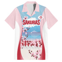 Japan Rugby Custom Family Matching Short Sleeve Bodycon Dress and Hawaiian Shirt Go Sakuras Japanese Mount Fuji