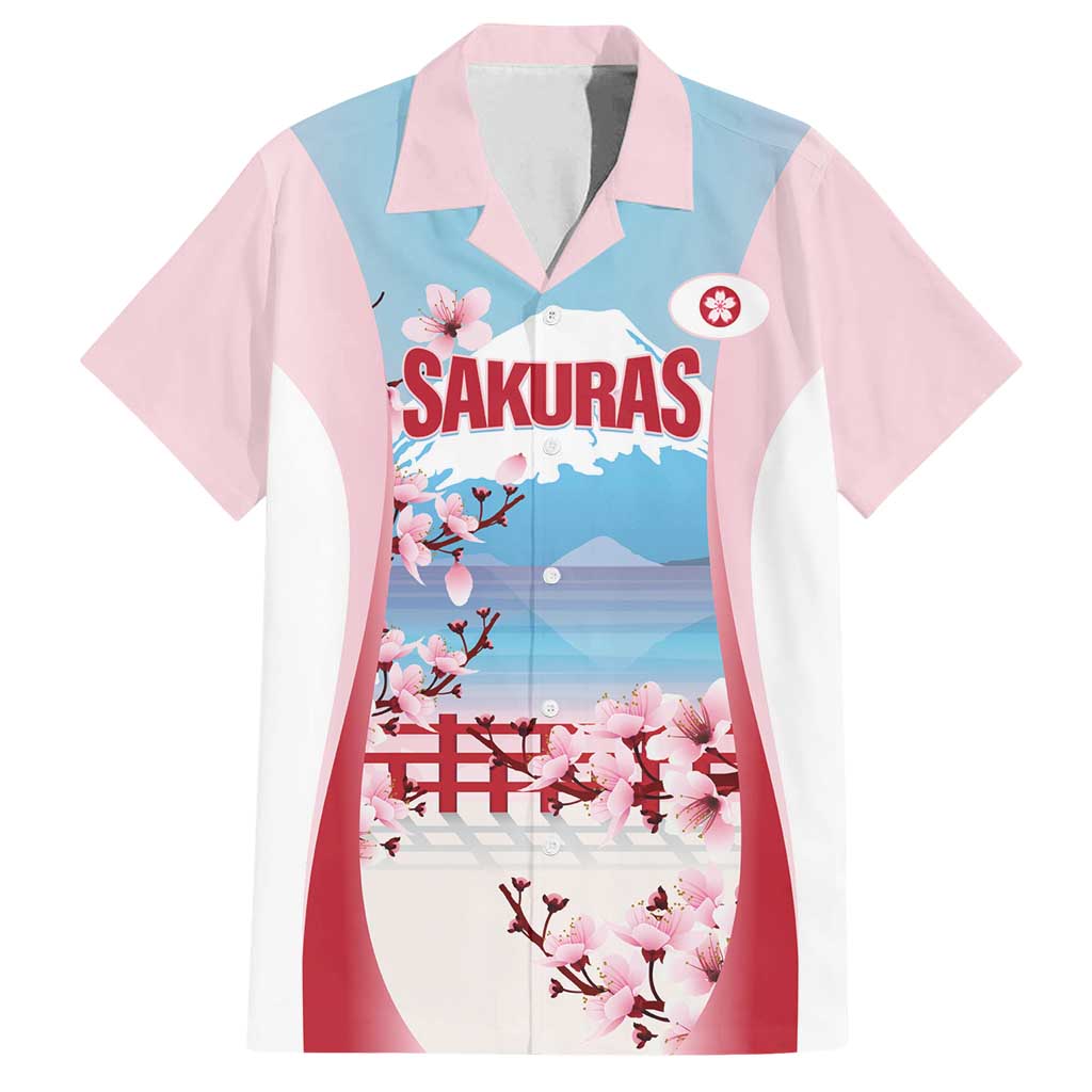 Japan Rugby Custom Family Matching Tank Maxi Dress and Hawaiian Shirt Go Sakuras Japanese Mount Fuji