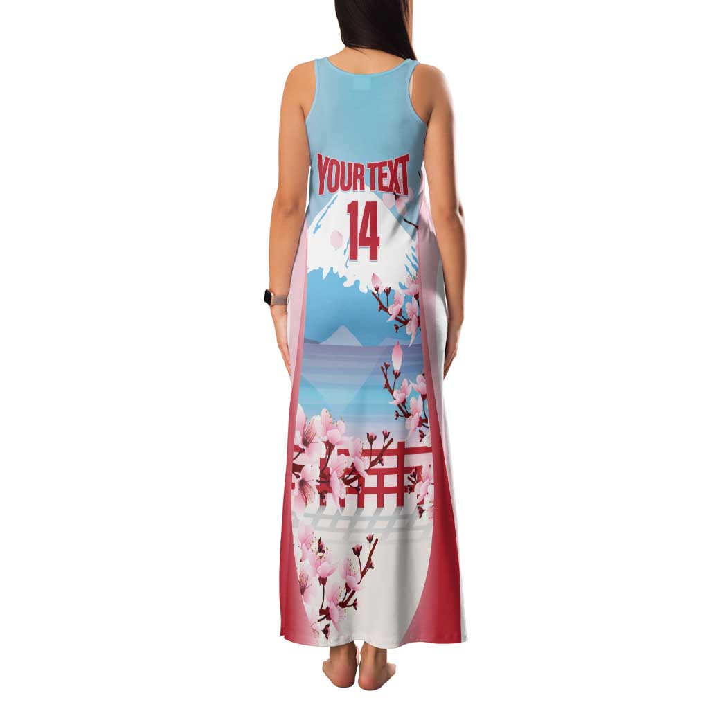 Japan Rugby Custom Family Matching Tank Maxi Dress and Hawaiian Shirt Go Sakuras Japanese Mount Fuji