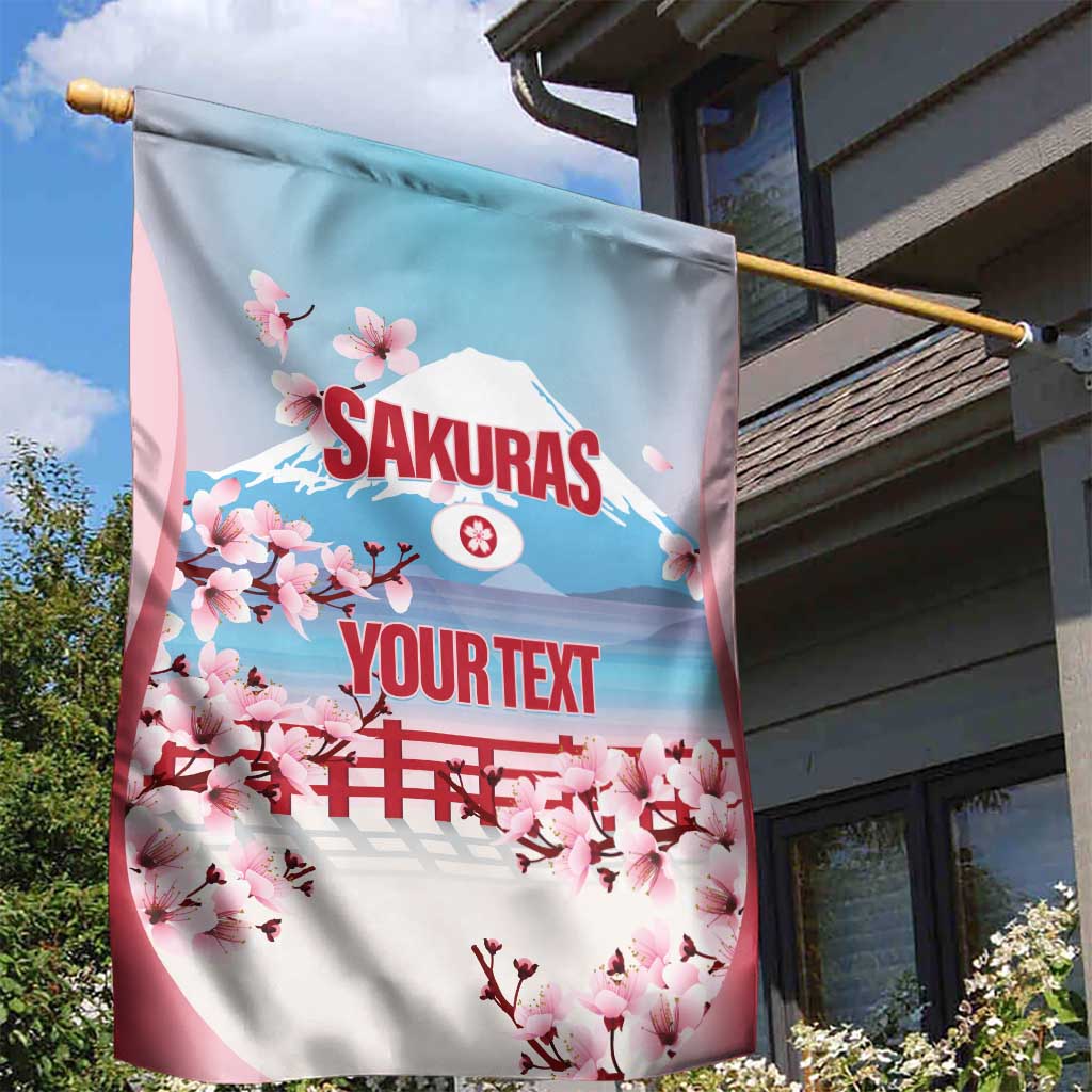 Japan Rugby Custom Garden Flag Go Sakuras Japanese Mount Fuji