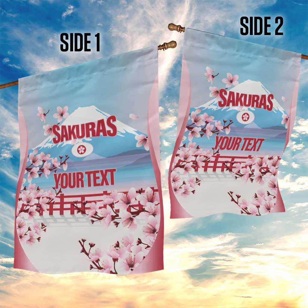 Japan Rugby Custom Garden Flag Go Sakuras Japanese Mount Fuji