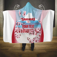 Japan Rugby Custom Hooded Blanket Go Sakuras Japanese Mount Fuji