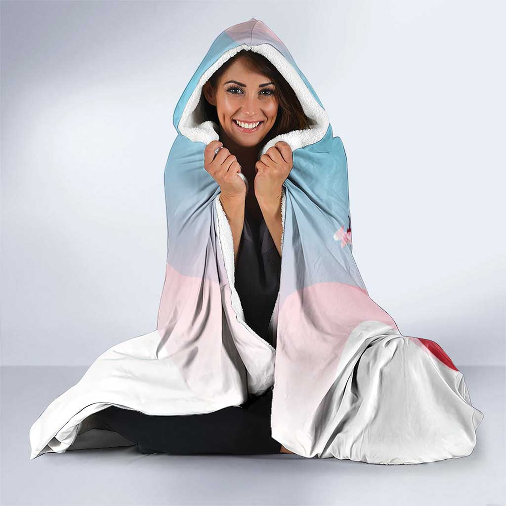 Japan Rugby Custom Hooded Blanket Go Sakuras Japanese Mount Fuji