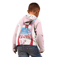 Japan Rugby Custom Kid Hoodie Go Sakuras Japanese Mount Fuji