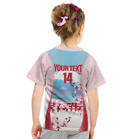 Japan Rugby Custom Kid T Shirt Go Sakuras Japanese Mount Fuji