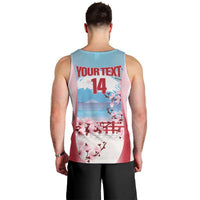Japan Rugby Custom Men Tank Top Go Sakuras Japanese Mount Fuji