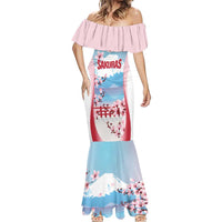 Japan Rugby Custom Mermaid Dress Go Sakuras Japanese Mount Fuji