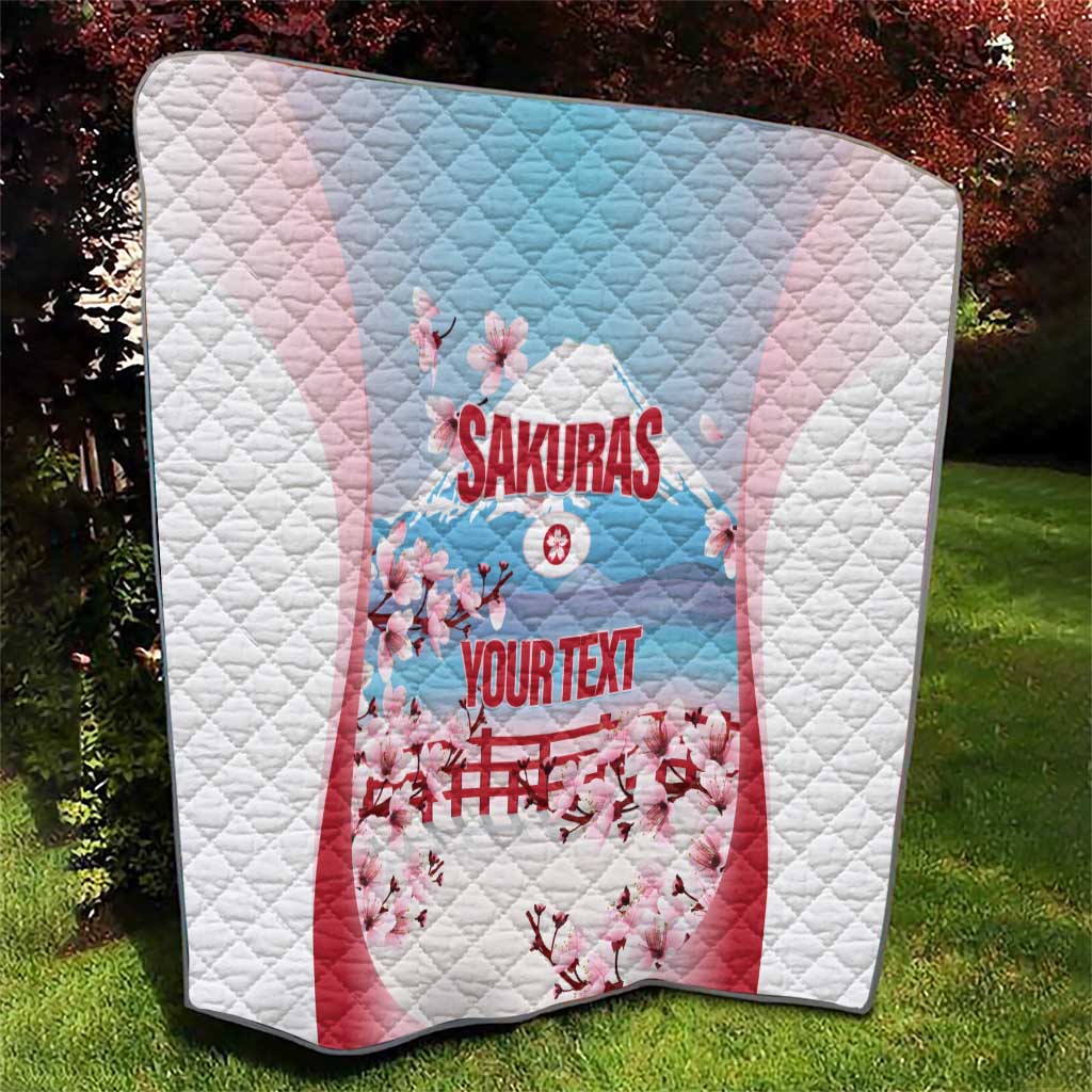 Japan Rugby Custom Quilt Go Sakuras Japanese Mount Fuji