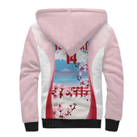 Japan Rugby Custom Sherpa Hoodie Go Sakuras Japanese Mount Fuji
