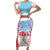 Japan Rugby Custom Short Sleeve Bodycon Dress Go Sakuras Japanese Mount Fuji