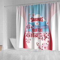 Japan Rugby Custom Shower Curtain Go Sakuras Japanese Mount Fuji