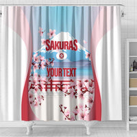 Japan Rugby Custom Shower Curtain Go Sakuras Japanese Mount Fuji