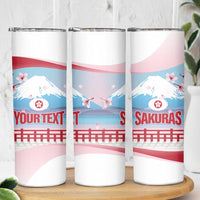 Japan Rugby Custom Skinny Tumbler Go Sakuras Japanese Mount Fuji