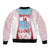 Japan Rugby Custom Sleeve Zip Bomber Jacket Go Sakuras Japanese Mount Fuji