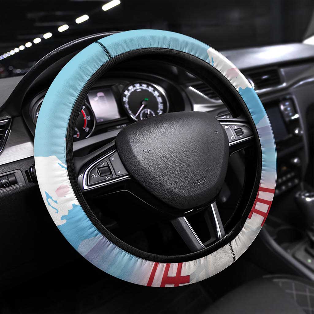 Japan Rugby Steering Wheel Cover Go Sakuras Japanese Mount Fuji