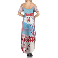 Japan Rugby Custom Summer Maxi Dress Go Sakuras Japanese Mount Fuji