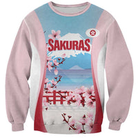 Japan Rugby Custom Sweatshirt Go Sakuras Japanese Mount Fuji