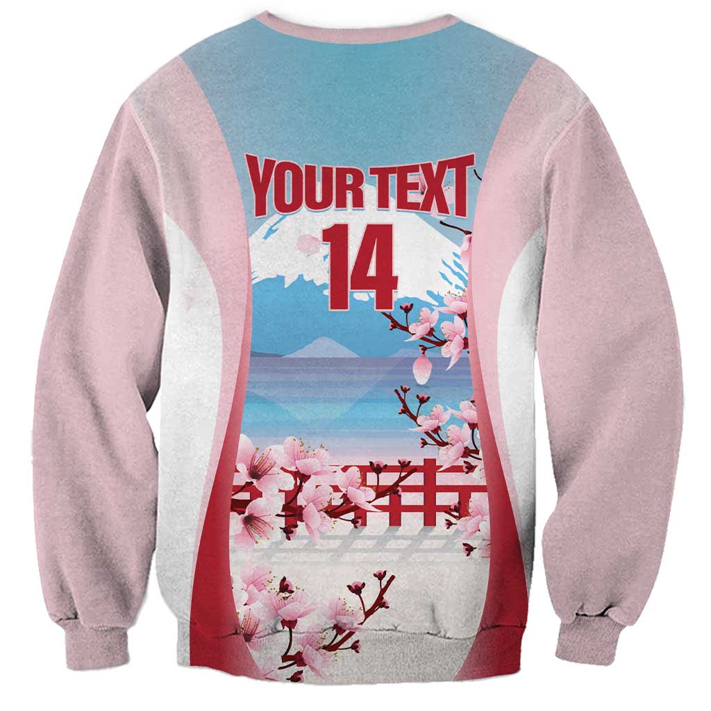 Japan Rugby Custom Sweatshirt Go Sakuras Japanese Mount Fuji