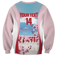 Japan Rugby Custom Sweatshirt Go Sakuras Japanese Mount Fuji