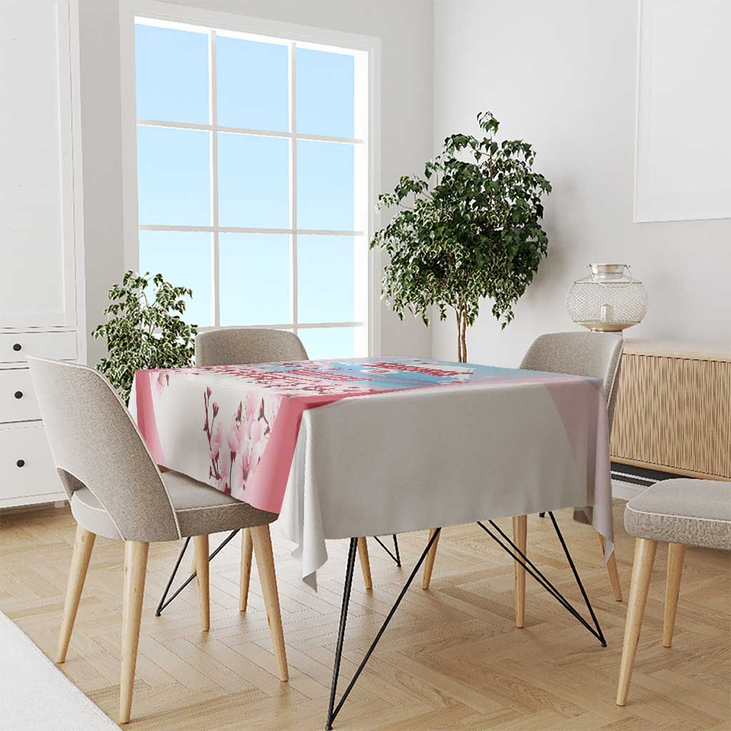 Japan Rugby Custom Tablecloth Go Sakuras Japanese Mount Fuji