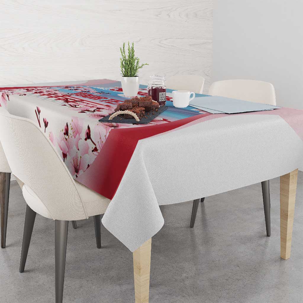 Japan Rugby Custom Tablecloth Go Sakuras Japanese Mount Fuji