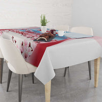 Japan Rugby Custom Tablecloth Go Sakuras Japanese Mount Fuji