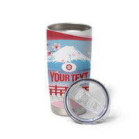 Japan Rugby Custom Tumbler Cup Go Sakuras Japanese Mount Fuji