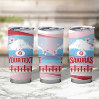 Japan Rugby Custom Tumbler Cup Go Sakuras Japanese Mount Fuji
