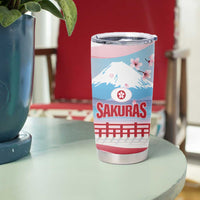 Japan Rugby Custom Tumbler Cup Go Sakuras Japanese Mount Fuji