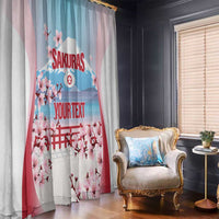 Japan Rugby Custom Window Curtain Go Sakuras Japanese Mount Fuji