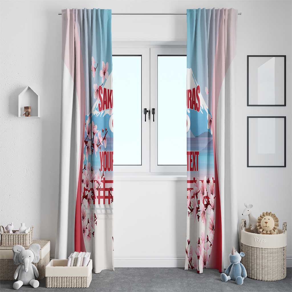 Japan Rugby Custom Window Curtain Go Sakuras Japanese Mount Fuji
