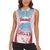Japan Rugby Custom Women Sleeveless Polo Shirt Go Sakuras Japanese Mount Fuji